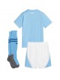 Manchester City Replika Hemmakläder Barn 2023-24 Kortärmad (+ byxor)